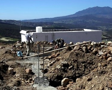 The school build at Benizid is advancing well, the progress is shown here….