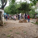 The play area at the back of the school BEFORE