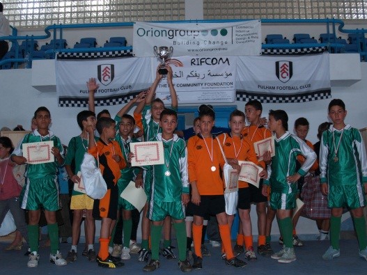 Football tournament June 2011 with all football strips and prizes donated by RifCom